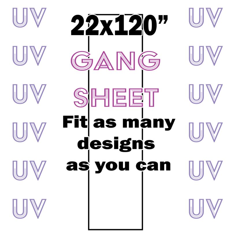 UV DTF Gang Sheet 22x120" Thumbnail