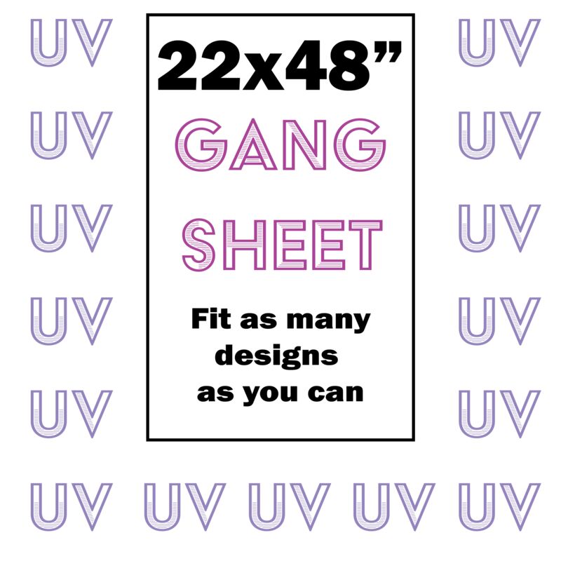 UV DTF Gang Sheet 22x48" Thumbnail